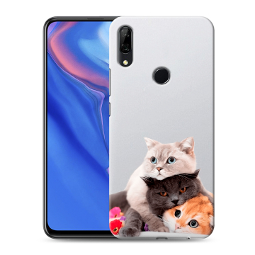 Силиконовый противоударный чехол на Huawei P Smart Z с принтом Кошки Силиконовый противоударный чехол на Huawei P Smart Z с принтом Кошки