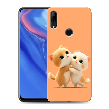 Силиконовый противоударный чехол на Huawei P Smart Z с принтом Милые котики Силиконовый противоударный чехол на Huawei P Smart Z с принтом Милые котики