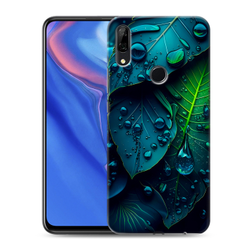 Силиконовый противоударный чехол на Huawei P Smart Z с принтом Листья Силиконовый противоударный чехол на Huawei P Smart Z с принтом Листья