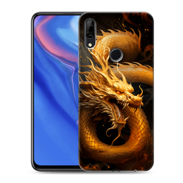 Силиконовый противоударный чехол на Huawei P Smart Z с принтом Золотой дракон Силиконовый противоударный чехол на Huawei P Smart Z с принтом Золотой дракон