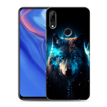 Силиконовый противоударный чехол на Huawei P Smart Z с принтом Волк ночной