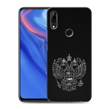 Силиконовый противоударный чехол на Huawei P Smart Z с принтом Герб России