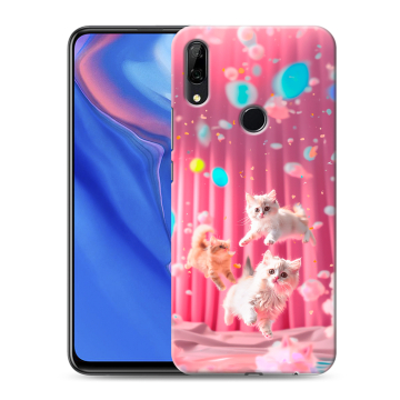 Силиконовый противоударный чехол на Huawei P Smart Z с принтом милые котики Силиконовый противоударный чехол на Huawei P Smart Z с принтом милые котики