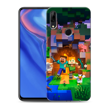Силиконовый противоударный чехол на Huawei P Smart Z с принтом Майнкрафт Minecraft Силиконовый противоударный чехол на Huawei P Smart Z с принтом Майнкрафт Minecraft