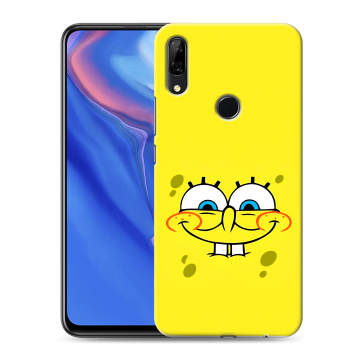 Силиконовый противоударный чехол на Huawei P Smart Z с принтом спанчбоб спанч боб