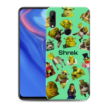 Силиконовый противоударный чехол на Huawei P Smart Z с принтом Шрек Shrek Силиконовый противоударный чехол на Huawei P Smart Z с принтом Шрек Shrek