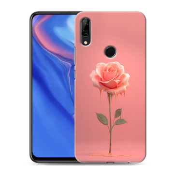 Силиконовый противоударный чехол на Huawei P Smart Z с принтом Розовая роза Силиконовый противоударный чехол на Huawei P Smart Z с принтом Розовая роза