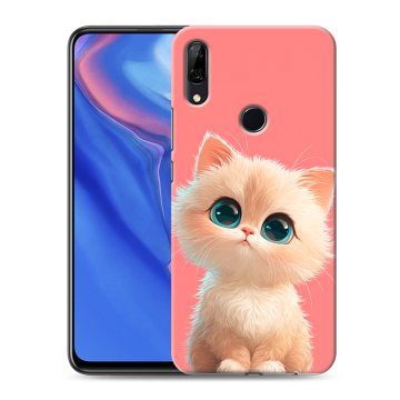 Силиконовый противоударный чехол на Huawei P Smart Z с принтом Розовый котенок Силиконовый противоударный чехол на Huawei P Smart Z с принтом Розовый котенок
