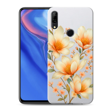 Силиконовый противоударный чехол на Huawei P Smart Z с принтом Цветы Силиконовый противоударный чехол на Huawei P Smart Z с принтом Цветы
