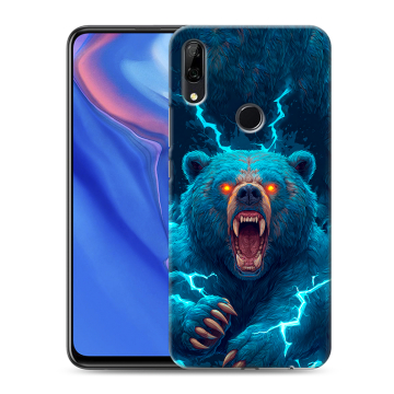 Силиконовый противоударный чехол на Huawei P Smart Z с принтом Медведь Силиконовый противоударный чехол на Huawei P Smart Z с принтом Медведь