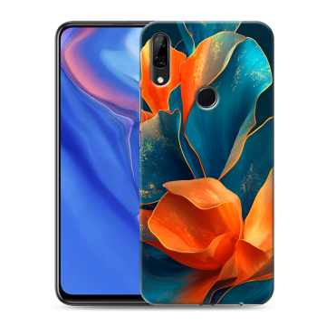 Силиконовый противоударный чехол на Huawei P Smart Z с принтом Цветы Силиконовый противоударный чехол на Huawei P Smart Z с принтом Цветы
