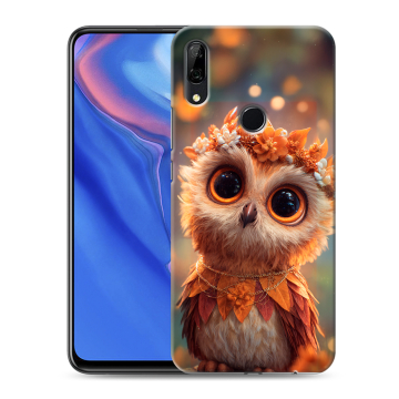 Силиконовый противоударный чехол на Huawei P Smart Z с принтом Милая сова Силиконовый противоударный чехол на Huawei P Smart Z с принтом Милая сова
