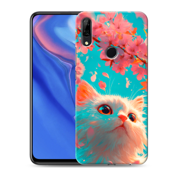 Силиконовый противоударный чехол на Huawei P Smart Z с принтом Красивый кот Силиконовый противоударный чехол на Huawei P Smart Z с принтом Красивый кот