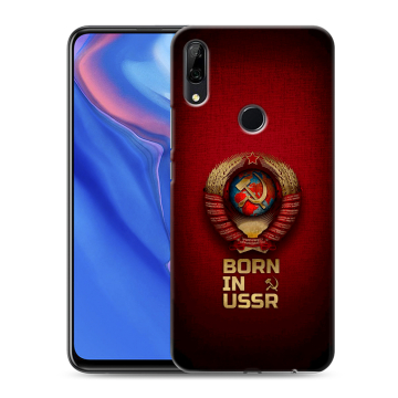 Силиконовый противоударный чехол на Huawei P Smart Z с принтом Флаг Герб СССР Силиконовый противоударный чехол на Huawei P Smart Z с принтом Флаг Герб СССР