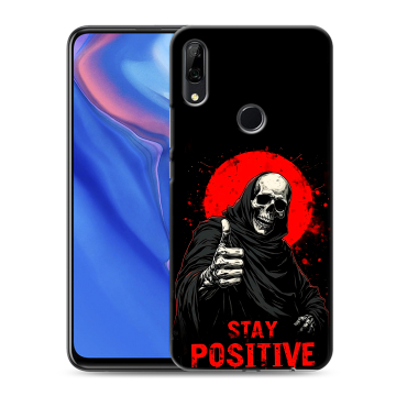 Силиконовый противоударный чехол на Huawei P Smart Z с принтом смешной скелет Силиконовый противоударный чехол на Huawei P Smart Z с принтом смешной скелет