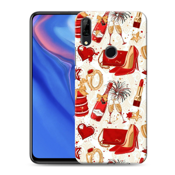Силиконовый противоударный чехол на Huawei P Smart Z с принтом Новый год Силиконовый противоударный чехол на Huawei P Smart Z с принтом Новый год