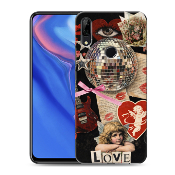Силиконовый противоударный чехол на Huawei P Smart Z с принтом для девочек Силиконовый противоударный чехол на Huawei P Smart Z с принтом для девочек