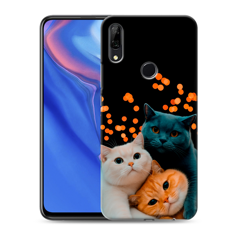 Пластиковый чехол на Huawei P Smart Z с принтом Кошки Пластиковый чехол на Huawei P Smart Z с принтом Кошки