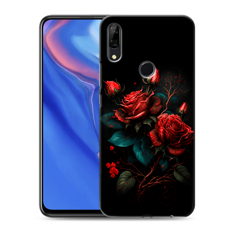 Пластиковый чехол на Huawei P Smart Z с принтом Розы красные Пластиковый чехол на Huawei P Smart Z с принтом Розы красные