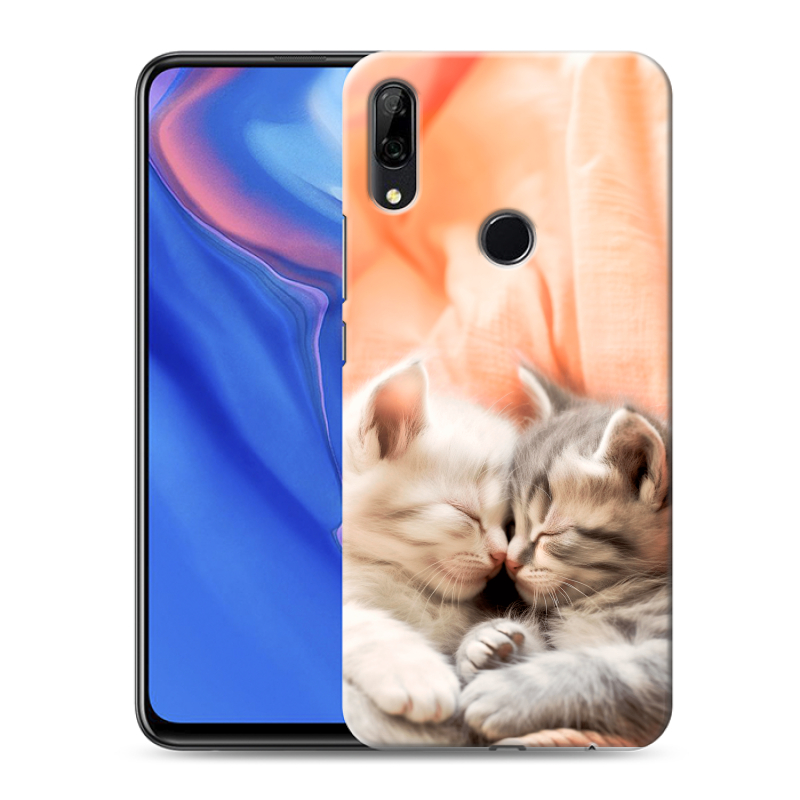 Силиконовый противоударный чехол на Huawei P Smart Z с принтом Котята Силиконовый противоударный чехол на Huawei P Smart Z с принтом Котята