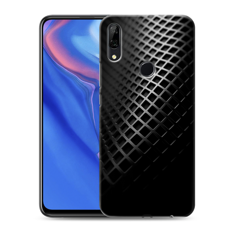 Силиконовый противоударный чехол на Huawei P Smart Z с принтом Текстура металла Силиконовый противоударный чехол на Huawei P Smart Z с принтом Текстура металла