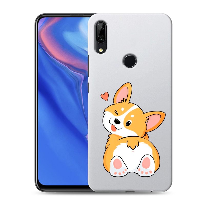 Пластиковый чехол на Huawei P Smart Z с принтом Корги Пластиковый чехол на Huawei P Smart Z с принтом Корги