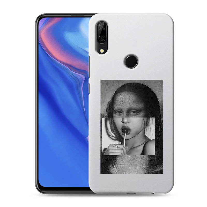 Силиконовый противоударный чехол на Huawei P Smart Z с принтом Мона Лиза Силиконовый противоударный чехол на Huawei P Smart Z с принтом Мона Лиза