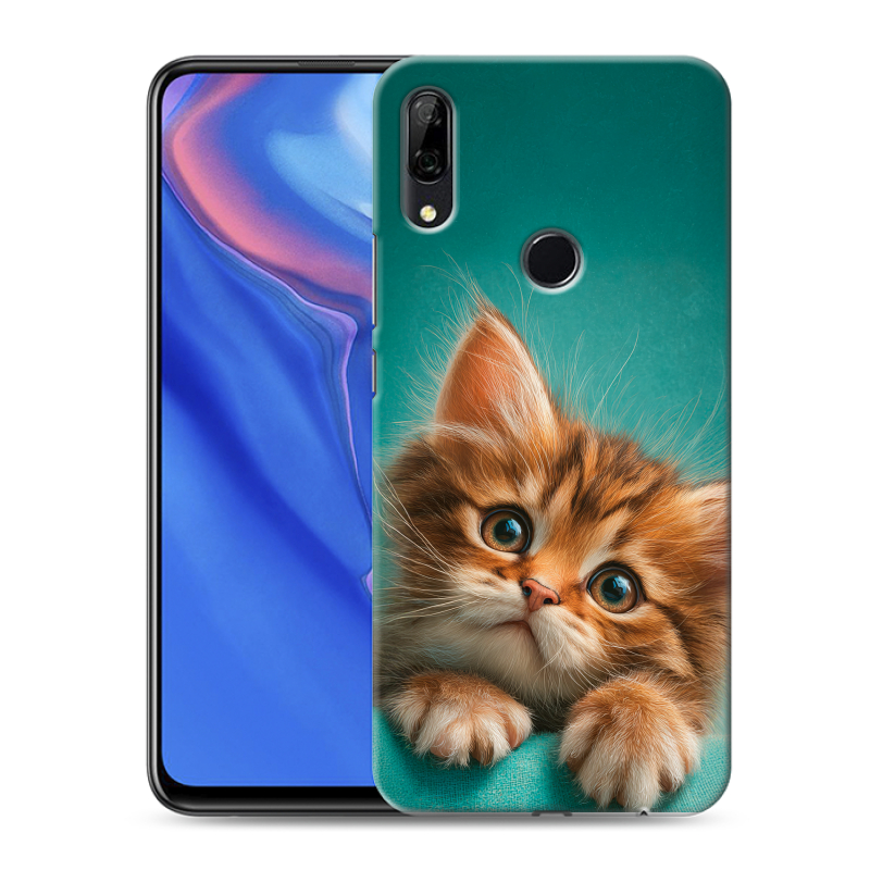 Пластиковый чехол на Huawei P Smart Z с принтом котенок Пластиковый чехол на Huawei P Smart Z с принтом котенок
