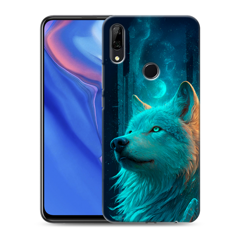 Силиконовый противоударный чехол на Huawei P Smart Z с принтом бабочки саккура Силиконовый противоударный чехол на Huawei P Smart Z с принтом бабочки саккура