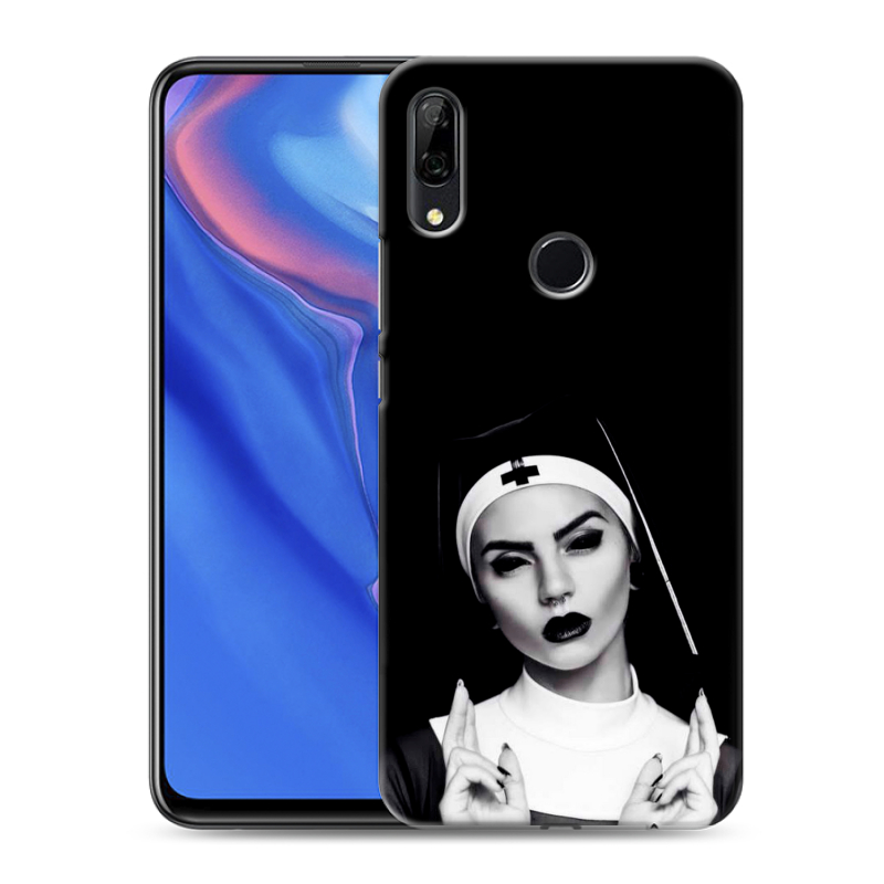 Пластиковый чехол на Huawei P Smart Z с принтом монашка Пластиковый чехол на Huawei P Smart Z с принтом монашка