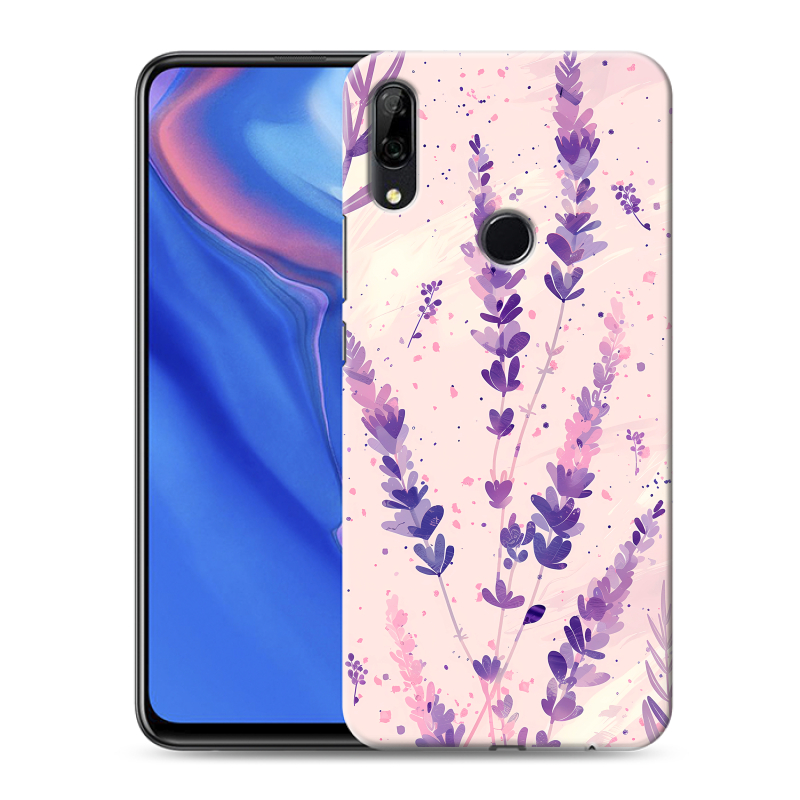 Пластиковый чехол на Huawei P Smart Z с принтом цветы лаванда Пластиковый чехол на Huawei P Smart Z с принтом цветы лаванда
