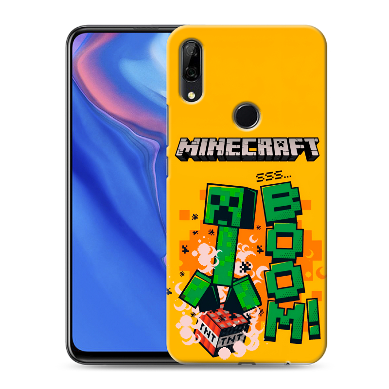 Силиконовый противоударный чехол на Huawei P Smart Z с принтом Майнкрафт Minecraft Силиконовый противоударный чехол на Huawei P Smart Z с принтом Майнкрафт Minecraft