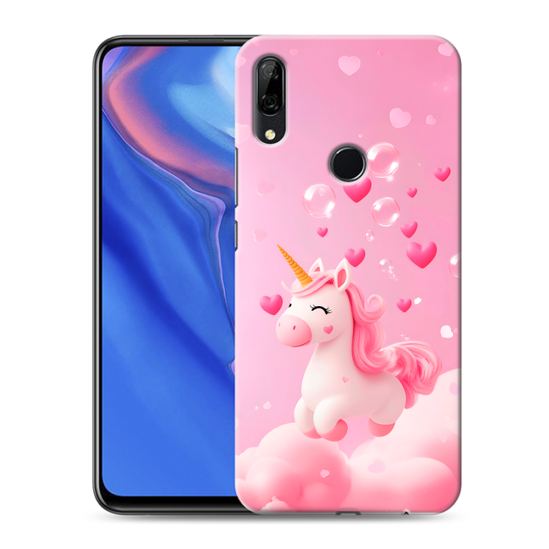 Силиконовый противоударный чехол на Huawei P Smart Z с принтом Единорог Силиконовый противоударный чехол на Huawei P Smart Z с принтом Единорог