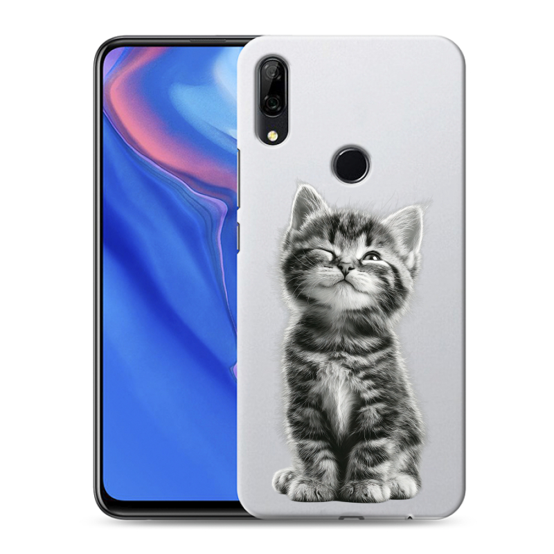 Силиконовый противоударный чехол на Huawei P Smart Z с принтом Котенок Силиконовый противоударный чехол на Huawei P Smart Z с принтом Котенок