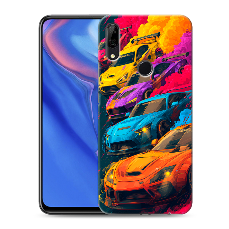 Силиконовый противоударный чехол на Huawei P Smart Z с принтом Тачки Силиконовый противоударный чехол на Huawei P Smart Z с принтом Тачки