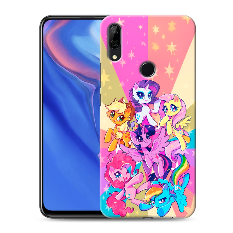 Силиконовый противоударный чехол на Huawei P Smart Z с принтом My little pony Дружба чудо Силиконовый противоударный чехол на Huawei P Smart Z с принтом My little pony Дружба чудо