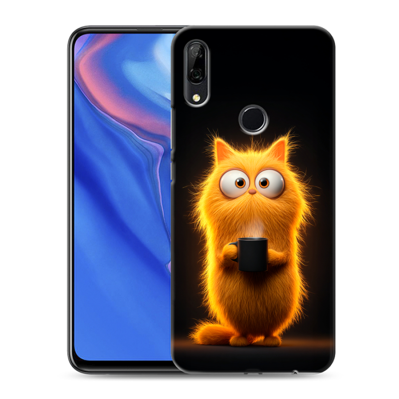 Пластиковый чехол на Huawei P Smart Z с принтом Смешной кот Пластиковый чехол на Huawei P Smart Z с принтом Смешной кот