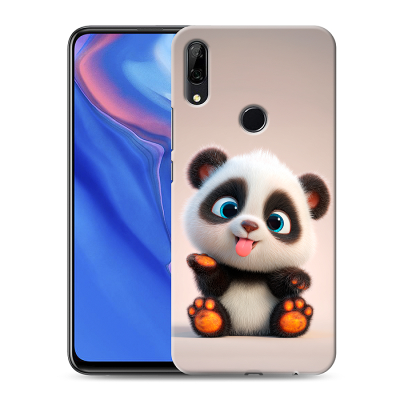 Силиконовый противоударный чехол на Huawei P Smart Z с принтом милая панда Силиконовый противоударный чехол на Huawei P Smart Z с принтом милая панда