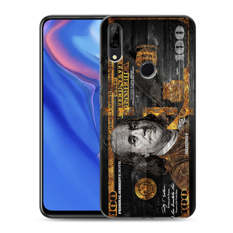 Силиконовый противоударный чехол на Huawei P Smart Z с принтом Доллар деньги Силиконовый противоударный чехол на Huawei P Smart Z с принтом Доллар деньги