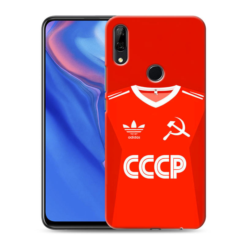Силиконовый противоударный чехол на Huawei P Smart Z с принтом Флаг Герб СССР Силиконовый противоударный чехол на Huawei P Smart Z с принтом Флаг Герб СССР