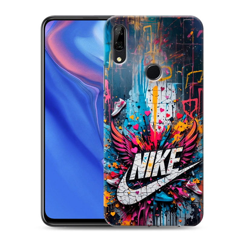 Силиконовый противоударный чехол на Huawei P Smart Z с принтом Nike Найк Силиконовый противоударный чехол на Huawei P Smart Z с принтом Nike Найк