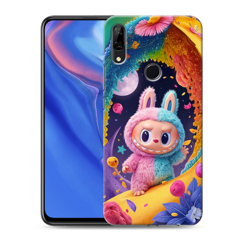 Силиконовый противоударный чехол на Huawei P Smart Z с принтом Labubu Лабубу Силиконовый противоударный чехол на Huawei P Smart Z с принтом Labubu Лабубу