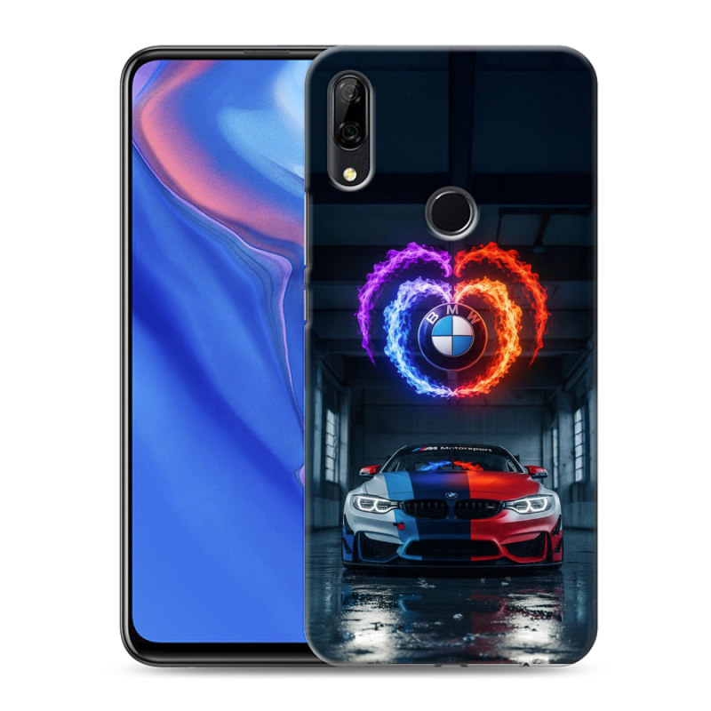 Силиконовый противоударный чехол на Huawei P Smart Z с принтом BMW БМВ Силиконовый противоударный чехол на Huawei P Smart Z с принтом BMW БМВ