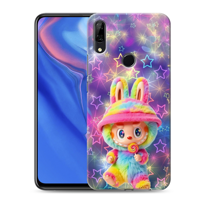 Силиконовый противоударный чехол на Huawei P Smart Z с принтом Labubu Лабубу Силиконовый противоударный чехол на Huawei P Smart Z с принтом Labubu Лабубу