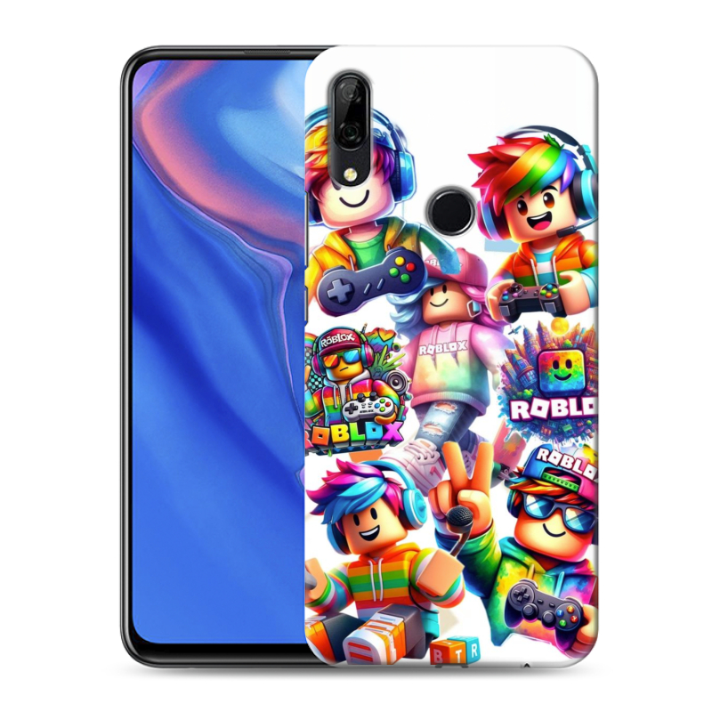 Силиконовый противоударный чехол на Huawei P Smart Z с принтом Roblox Роблокс Силиконовый противоударный чехол на Huawei P Smart Z с принтом Roblox Роблокс
