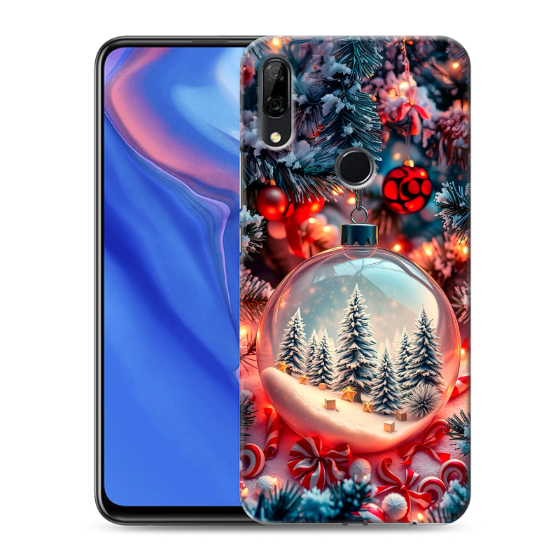 Силиконовый противоударный чехол на Huawei P Smart Z с принтом Новый год Силиконовый противоударный чехол на Huawei P Smart Z с принтом Новый год