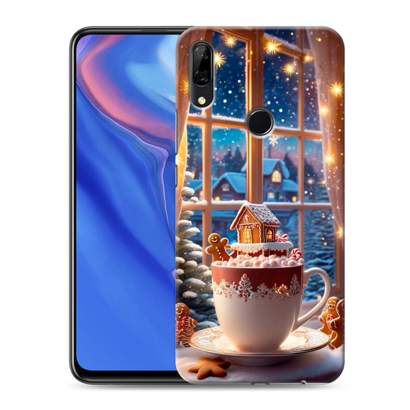 Силиконовый противоударный чехол на Huawei P Smart Z с принтом Новый год Силиконовый противоударный чехол на Huawei P Smart Z с принтом Новый год