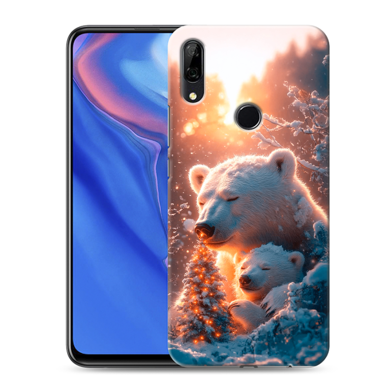 Силиконовый противоударный чехол на Huawei P Smart Z с принтом Новый год Силиконовый противоударный чехол на Huawei P Smart Z с принтом Новый год