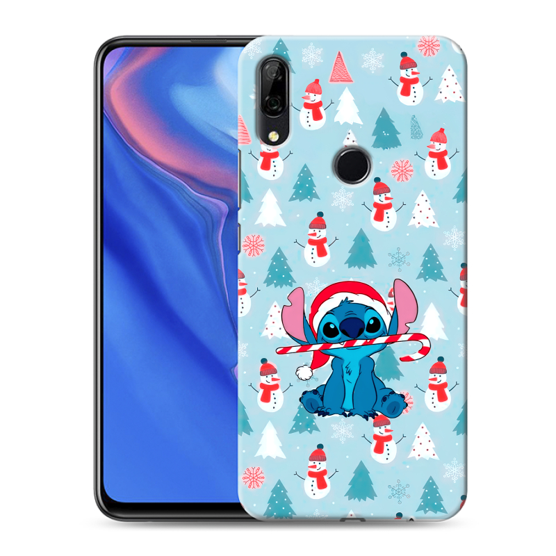 Пластиковый чехол на Huawei P Smart Z с принтом Стич Новый год Пластиковый чехол на Huawei P Smart Z с принтом Стич Новый год