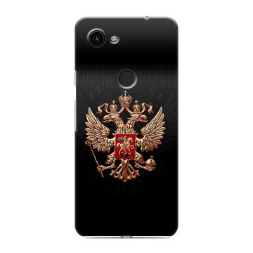 Пластиковый чехол на Google Pixel 3a с принтом Герб России
